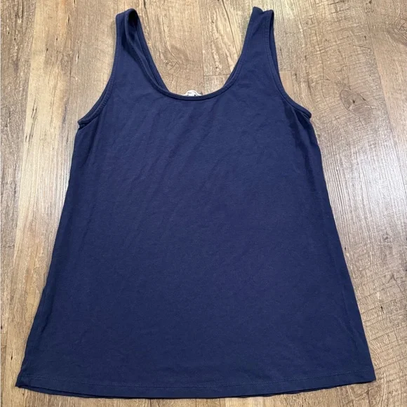 Soft Surroundings Deep Blue Basic Tank Top Small V Neck - Picture 3 of 3